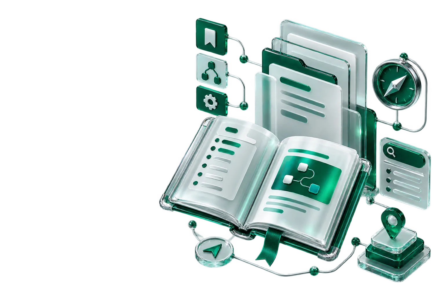 Glass documents representing the website terms